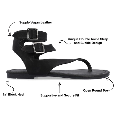 Journee Collection Womens Kyle Ankle Wrap Low Block Heel Sandals 9 Journee Collection Womens Kyle Ankle Wrap Low Block Heel Sandals - Image 7