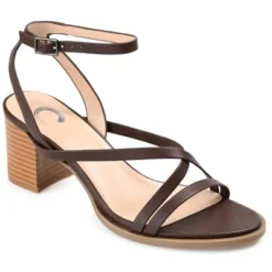 Journee Collection Womens Anikah Buckle Ankle Strap Stacked Heel Sandals -Bearpaw Shoes Shop GUEST 01647523 aaa5 412a 9d8e 68e3e4f22e55