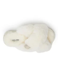 Fireside By Dearfoams Women's New Castle Genuine Shearling Cross Band Slide -Bearpaw Shoes Shop GUEST 03394214 a2a5 490b 882c 60e39c8958fe