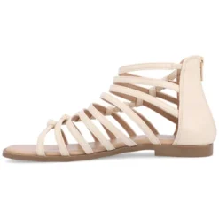 Journee Collection Womens Petrra Tru Comfort Foam Gladiator Back Zip Sandals