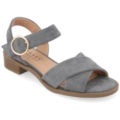 Journee Collection Womens Cressida Crisscross Strap Stacked Heel Sandals -Bearpaw Shoes Shop GUEST 03e13db0 d26b 4d19 94e5 168732016ab6