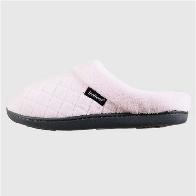 Isotoner Women's Diamond Quilted Microterry Hoodback Slippers - Light Pink 3 Isotoner Women's Diamond Quilted Microterry Hoodback Slippers - Light Pink