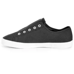 Women's WIDE FIT Laceless Trainer - Black | EVANS -Bearpaw Shoes Shop GUEST 03fca14a 9ad1 4755 ae0b 01678824d2fe