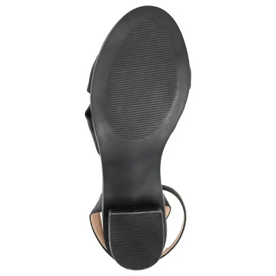 Journee Collection Womens Edythe Two Tone Low Block Heel Sandals 6 Journee Collection Womens Edythe Two Tone Low Block Heel Sandals - Image 4