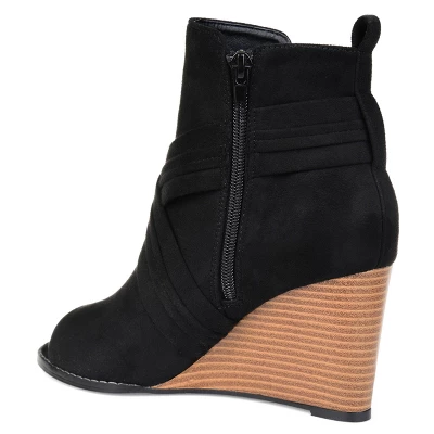 Journee Collection Womens Sabeena Inside Zip Open Toe Wedge Booties 8 Journee Collection Womens Sabeena Inside Zip Open Toe Wedge Booties - Image 6
