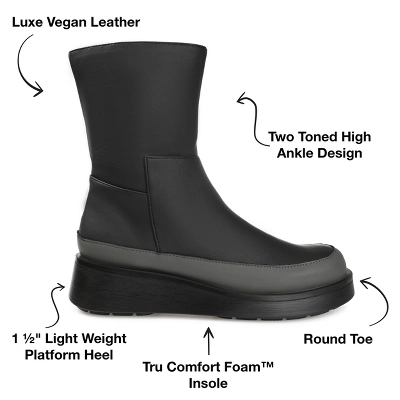 Journee Collection Womens Cristen Tru Comfort Foam Inside Zip Platform Booties 9 Journee Collection Womens Cristen Tru Comfort Foam Inside Zip Platform Booties - Image 7