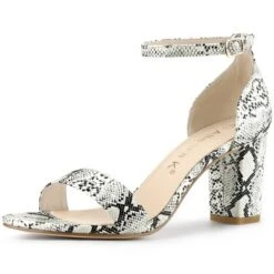 Allegra K Women's Snakeskin Chunky Heels Ankle Strap Sandals -Bearpaw Shoes Shop GUEST 07b7f253 c656 46ca b1f7 f962bad22e9f