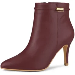 Allegra K Women's Stiletto Heels Pointed Toe Side Zip Ankle Boots -Bearpaw Shoes Shop GUEST 07c709c4 3fdc 4339 9ab2 87adab6a55fe