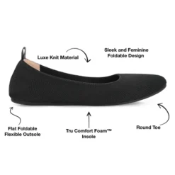 Journee Collection Womens Jersie Knit Foldable Round Toe Slip On Flats -Bearpaw Shoes Shop GUEST 097e8a24 633c 4c03 80c4 22dccd31ae73