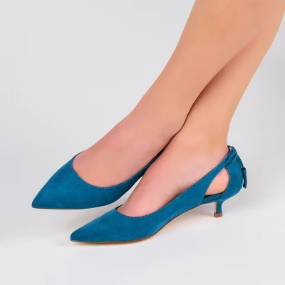 Journee Collection Womens Bindi Pointed Toe Kitten Heel Pumps 10 Journee Collection Womens Bindi Pointed Toe Kitten Heel Pumps - Image 8