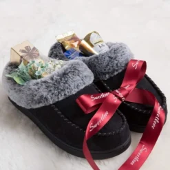 RockDove Women's Faux Fur Collar Moc Toe Slide Slipper -Bearpaw Shoes Shop GUEST 0a33d2c7 127d 45ff 9b93 fe4e2d7d8a0e