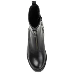 Journee Signature Womens Genuine Leather Norrah Round Toe Stacked Combat Booties -Bearpaw Shoes Shop GUEST 0a579bc7 4790 4a56 8197 f4455d2cd89c