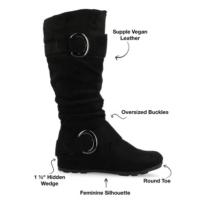 Journee Collection Womens Jester-01 Hidden Wedge Riding Boots 9 Journee Collection Womens Jester-01 Hidden Wedge Riding Boots - Image 7
