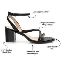 Journee Collection Womens Anikah Buckle Ankle Strap Stacked Heel Sandals -Bearpaw Shoes Shop GUEST 102b7cbe 3fa7 4c3b a362 29c15edcc209