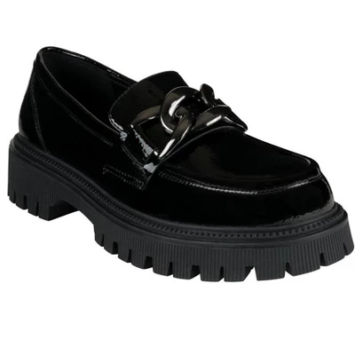 GC Shoes Vita Patent Buckle Lug Sole Platform Loafers 7 GC Shoes Vita Patent Buckle Lug Sole Platform Loafers - Image 5