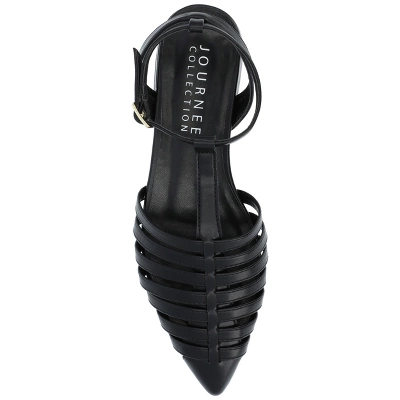 Journee Collection Womens Alivia Ankle Strap Block Heel Pointed Toe Flats 5 Journee Collection Womens Alivia Ankle Strap Block Heel Pointed Toe Flats - Image 3