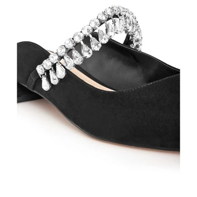 Women's Wide Fit Strappy Point Mule - Black | EVANS 8 Women's Wide Fit Strappy Point Mule - Black | EVANS - Image 6