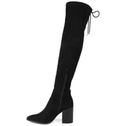 Journee Collection Womens Paras Tru Comfort Foam Extra Wide Calf Stacked Heel Over The Knee Boots