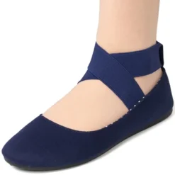 Alpine Swiss Peony Womens Ballet Flats Elastic Ankle Strap Shoes Slip On Loafers