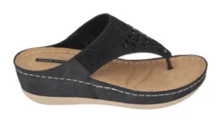 GC Shoes Kiara Embellished Comfort Slide Wedge Sandals