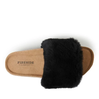 Fireside By Dearfoams Women's Canberra Genuine Shearling Band Footbed Slide Slippers 6 Fireside By Dearfoams Women's Canberra Genuine Shearling Band Footbed Slide Slippers - Image 4