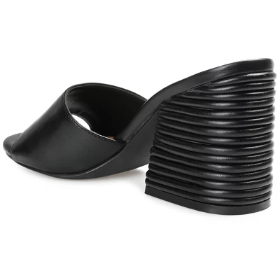 Journee Collection Womens Leslee Tru Comfort Foam Layered Block Heel Sandals 8 Journee Collection Womens Leslee Tru Comfort Foam Layered Block Heel Sandals - Image 6