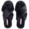 Alpine Swiss Fiona Womens Fuzzy Fluffy Faux Fur Slippers Memory Foam Indoor House Shoes