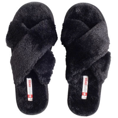 Alpine Swiss Fiona Womens Fuzzy Fluffy Faux Fur Slippers Memory Foam Indoor House Shoes 3 Alpine Swiss Fiona Womens Fuzzy Fluffy Faux Fur Slippers Memory Foam Indoor House Shoes