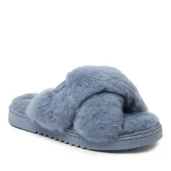Fireside By Dearfoams Women's New Castle Genuine Shearling Cross Band Slide -Bearpaw Shoes Shop GUEST 18b1b08c 03a4 4c8a b83c 69c770387eb0