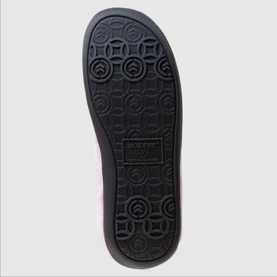 Isotoner Women's Diamond Quilted Microterry Hoodback Slippers - Light Pink 5 Isotoner Women's Diamond Quilted Microterry Hoodback Slippers - Light Pink - Image 3