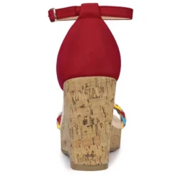 Allegra K Women's Platform Contrast Ankle Strap Wedges Heel Sandals -Bearpaw Shoes Shop GUEST 1be81714 f48d 423b adef 4e28cc88e3d6