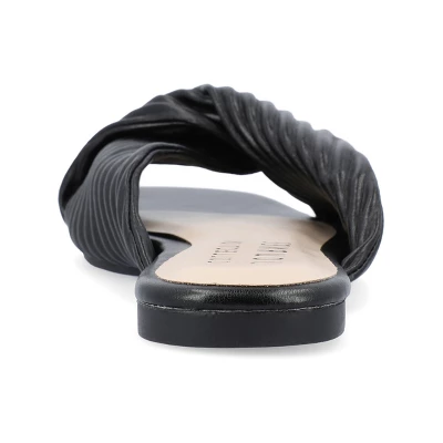 Journee Collection Womens Emalynn Tru Comfort Foam Slip On Slide Flat Sandals 4 Journee Collection Womens Emalynn Tru Comfort Foam Slip On Slide Flat Sandals - Image 2