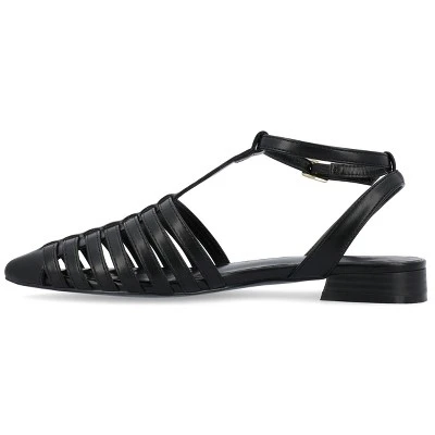 Journee Collection Womens Alivia Ankle Strap Block Heel Pointed Toe Flats 3 Journee Collection Womens Alivia Ankle Strap Block Heel Pointed Toe Flats