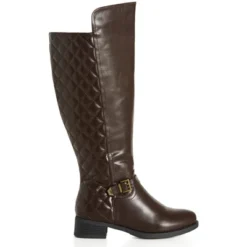 Women's Wide Fit Ivory Tall Boot - Brown | CLOUDWALKERS