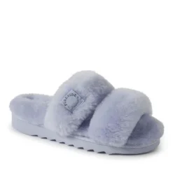 Dearfoams Women's Benalla Genuine Shearling Double Band Slide Slippers -Bearpaw Shoes Shop GUEST 240d388a 88f0 4b1a af88 cae2f4d1a563