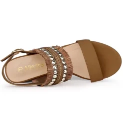 Allegra K Women's Boho Buckle Ankle Strap Chunky Heels Sandals -Bearpaw Shoes Shop GUEST 259499e8 b835 4b5f 8fba b32115525482