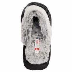Alpine Swiss Grace Womens Cable Knit Memory Foam Scuff Slippers