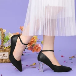 Perphy Ankle Strap Pointed Toe Clear Chunky Heel Pumps For Women 11 Perphy Ankle Strap Pointed Toe Clear Chunky Heel Pumps For Women -Bearpaw Shoes Shop GUEST 27916edd 8931 4828 8ada e331a302a1b6