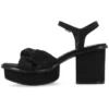 Journee Collection Womens Garner Knit Inset Platform Block Heel Sandals