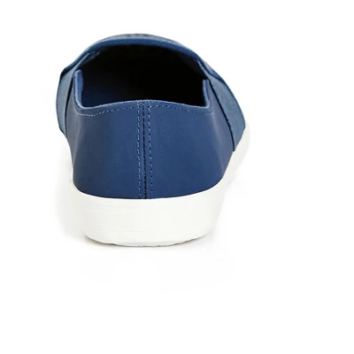 Women's WIDE FIT Laser Cut Skater - Navy | EVANS 4 Women's WIDE FIT Laser Cut Skater - Navy | EVANS - Image 2