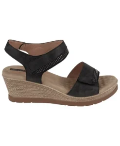 GC Shoes Jorda Embellished Velcro Comfort Slingback Wedge Sandals