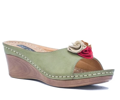 GC Shoes Sydney Flower Comfort Slide Wedge Sandals 18 GC Shoes Sydney Flower Comfort Slide Wedge Sandals - Image 16