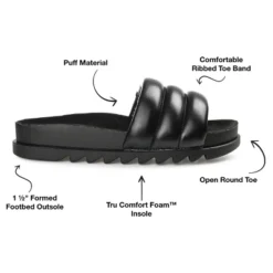 Journee Collection Womens Lazro Tru Comfort Foam Slide Flat Sandals -Bearpaw Shoes Shop GUEST 2b9c5553 5bb1 4901 8f90 74a5b5435fcb