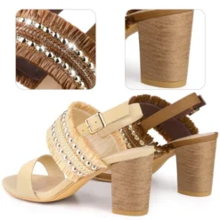 Allegra K Women's Boho Buckle Ankle Strap Chunky Heels Sandals -Bearpaw Shoes Shop GUEST 2dacf4eb 5b54 4202 9079 5cb11b1a9b73