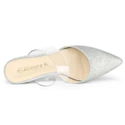 Allegra K Women's Glitter Clear Strap Flat Mules -Bearpaw Shoes Shop GUEST 2dc7f743 77d9 49e6 9e42 434e7decb5b4