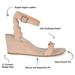 Journee Collection Womens Loucia Buckle Ankle Strap Wedge Sandals -Bearpaw Shoes Shop GUEST 2df31f25 38b7 4d11 b586 1b7c7ac3f025