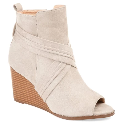 Journee Collection Womens Sabeena Inside Zip Open Toe Wedge Booties 15 Journee Collection Womens Sabeena Inside Zip Open Toe Wedge Booties - Image 13