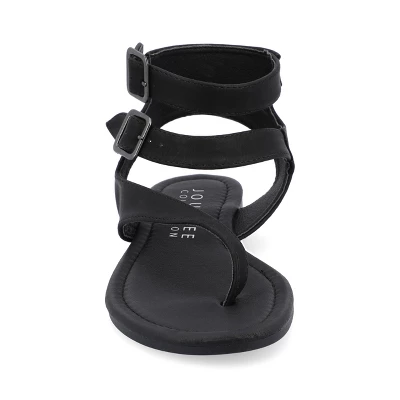 Journee Collection Womens Kyle Ankle Wrap Low Block Heel Sandals 7 Journee Collection Womens Kyle Ankle Wrap Low Block Heel Sandals - Image 5