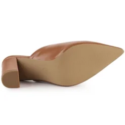 Allegra K Women's Pointed Toe Chunky Heels Slides Mules -Bearpaw Shoes Shop GUEST 33f64295 256b 46b2 b269 954b87a32da0