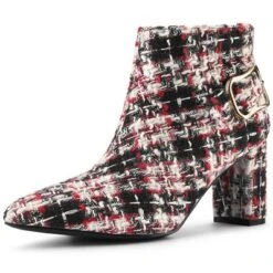 Allegra K Women's Plaid Pointed Toe Chunky Heels Ankle Boots 20 Allegra K Women's Plaid Pointed Toe Chunky Heels Ankle Boots -Bearpaw Shoes Shop GUEST 36a2d4ce f6f7 4461 abcd 1b11cc412868